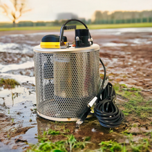 Load image into Gallery viewer, Site Drainer SD 750 V 1Hp Stainless Steel Submersible Dewatering Pump / Sump Pump, Non Clogging Stainless Steel Screen and Integrated Vertical Float