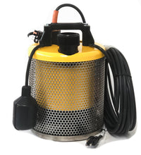 Load image into Gallery viewer, Site Drainer Pit Boss 102T 1Hp Non clogging Electric submersible dewatering pump and trash pump with External Tethered Automatic On Off Float