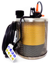 Load image into Gallery viewer, Site Drainer Pit Boss 101T 1/2Hp Non clogging Electric submersible dewatering pump and trash pump with Tethered External On Off Float
