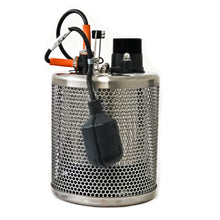 Load image into Gallery viewer, Site Drainer Stainless Steel SD 400T 1/2Hp Non clogging Electric submersible dewatering pump and trash pump with External Tethered Automatic On Off Float