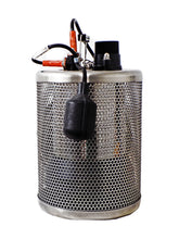Load image into Gallery viewer, Site Drainer Stainless Steel SD 1500T 2Hp Non clogging Electric submersible dewatering pump and trash pump with External Tethered Automatic On Off Float