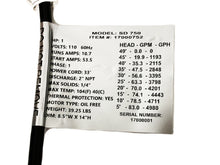 Load image into Gallery viewer, Cord Tags for Site Drainer Stainless Steel SD 750 1Hp Non clogging Electric submersible dewatering pump and trash pump