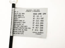 Load image into Gallery viewer, Cord Tag for Site Drainer Stainless Steel SD 400 1/2Hp Non clogging Electric submersible dewatering pump and trash pump