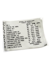 Load image into Gallery viewer, Cord Tags for Site Drainer Pit Boss 102R 1Hp Non clogging Electric submersible dewatering pump and trash pump with Attached Knotted Fireman's Rope