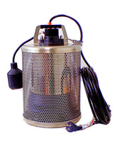Load image into Gallery viewer, Site Drainer Stainless Steel SD 1500T 2Hp Non clogging Electric submersible dewatering pump and trash pump with External Tethered Automatic On Off Float