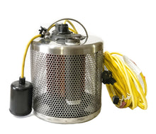 Load image into Gallery viewer, Site Drainer High Temperature Pump Stainless Steel SD 350HT 1/2Hp Non clogging Electric submersible dewatering pump and trash pump with External Tethered Automatic On Off Float
