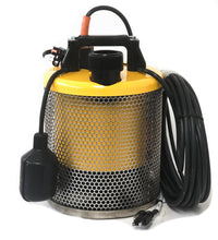 Load image into Gallery viewer, Site Drainer Pit Boss 102T 1Hp Non clogging Electric submersible dewatering pump and trash pump with External Tethered Automatic On Off Float
