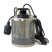 Load image into Gallery viewer, Site Drainer Stainless Steel SD 400T 1/2Hp Non clogging Electric submersible dewatering pump and trash pump with External Tethered Automatic On Off Float
